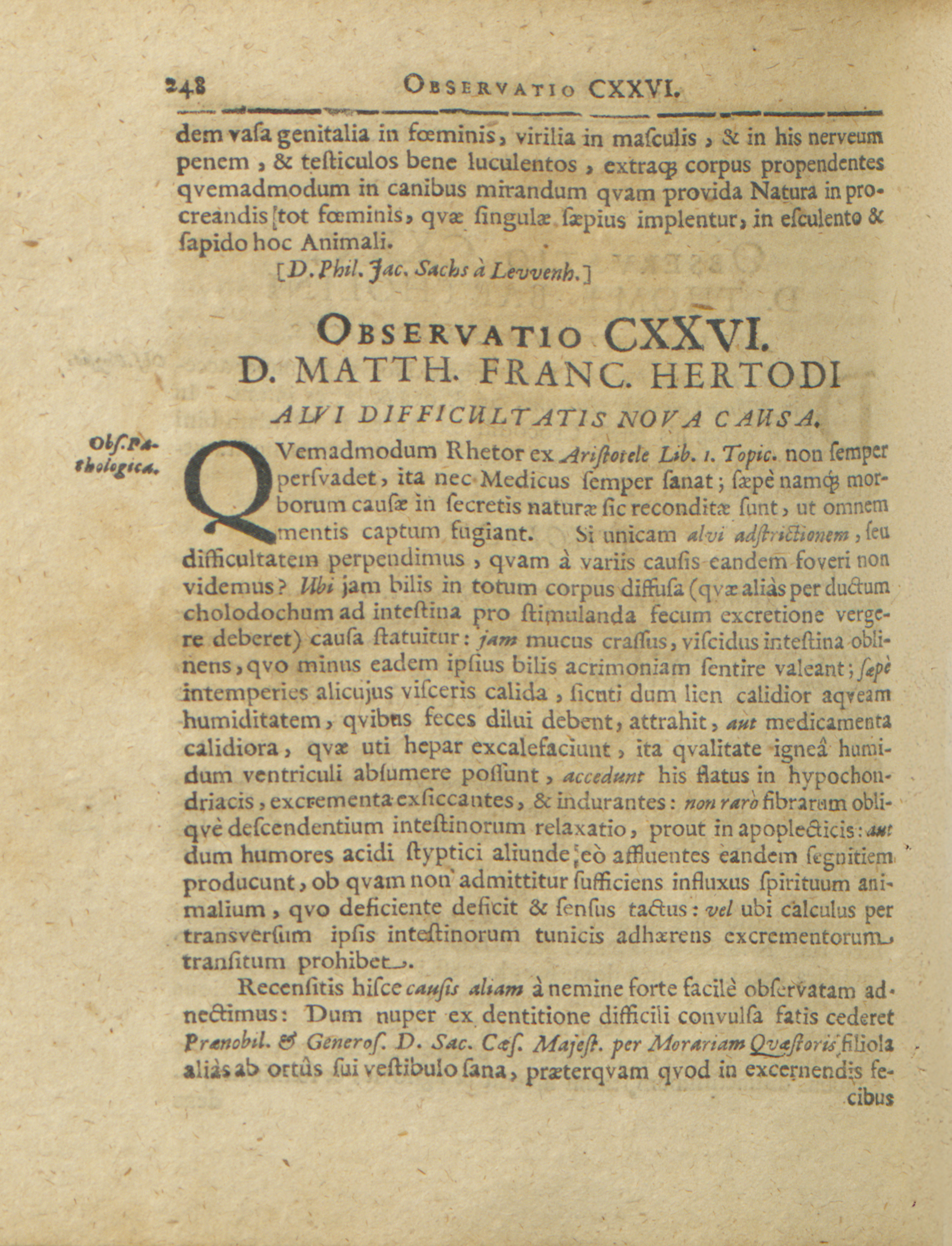 Observatio CXXVI